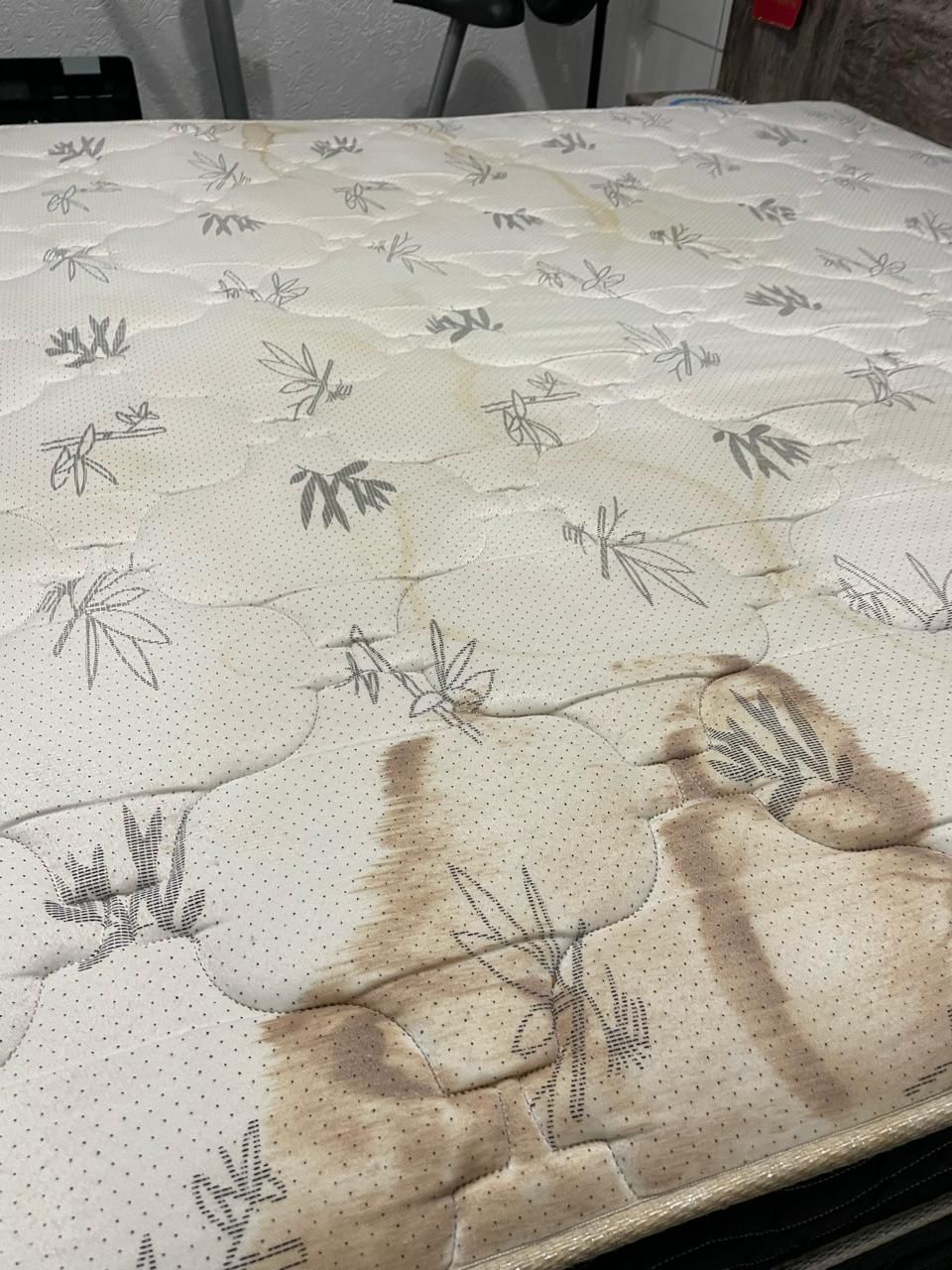 Colchão antes da higienização