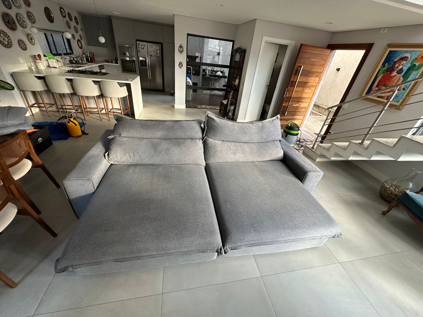 Sofá depois da higienização